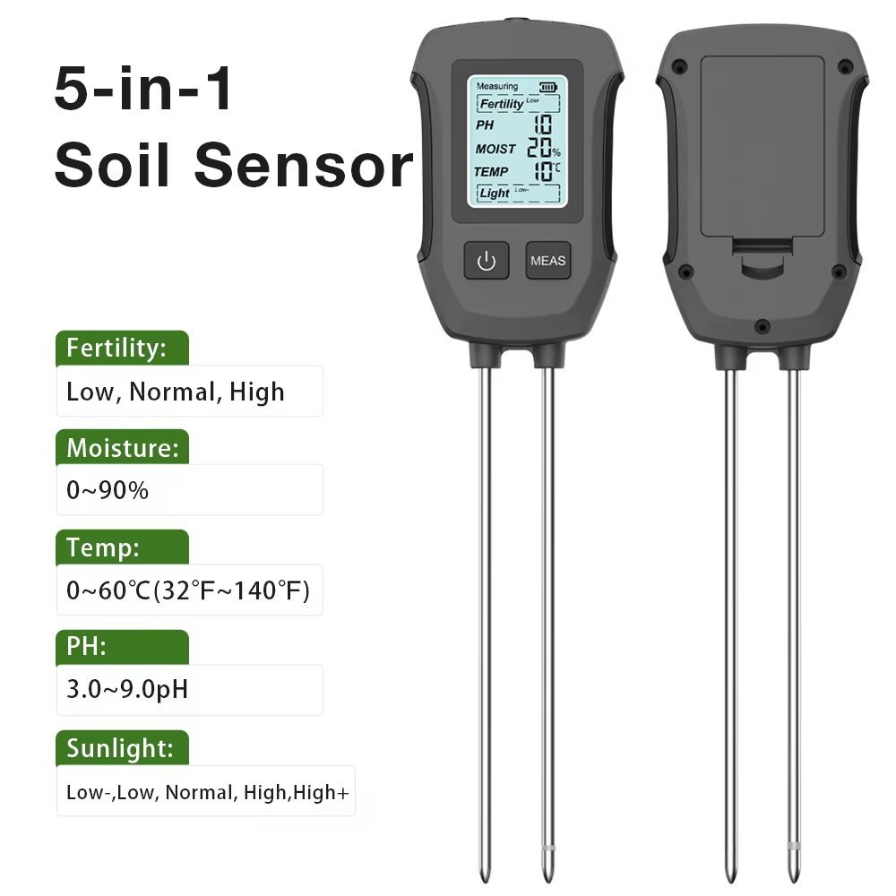 Soil Ph Meter 3 In 1 Moisture Sunlight - 3/5‑in‑1 Multifunctional Soil Tester Soil PH