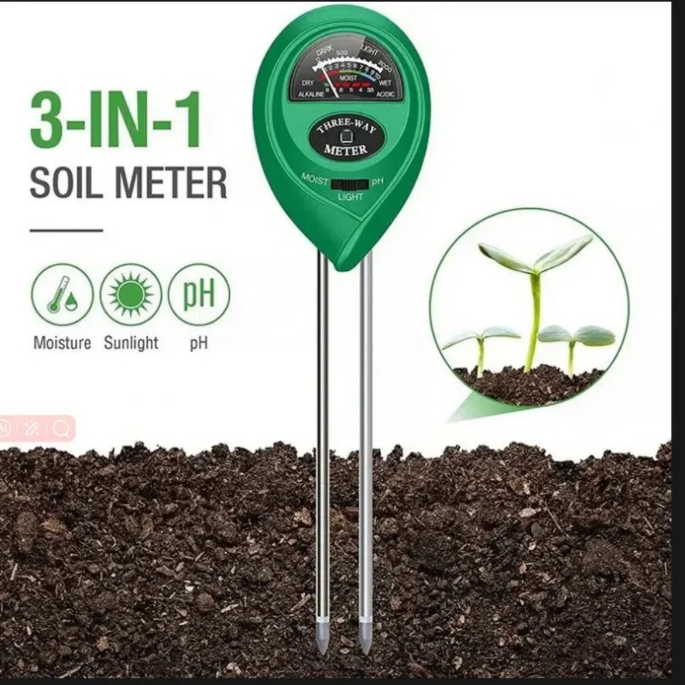 Soil Ph Meter 3 In 1 Moisture Sunlight - 3 In1 Moisture Sunlight PH Meter