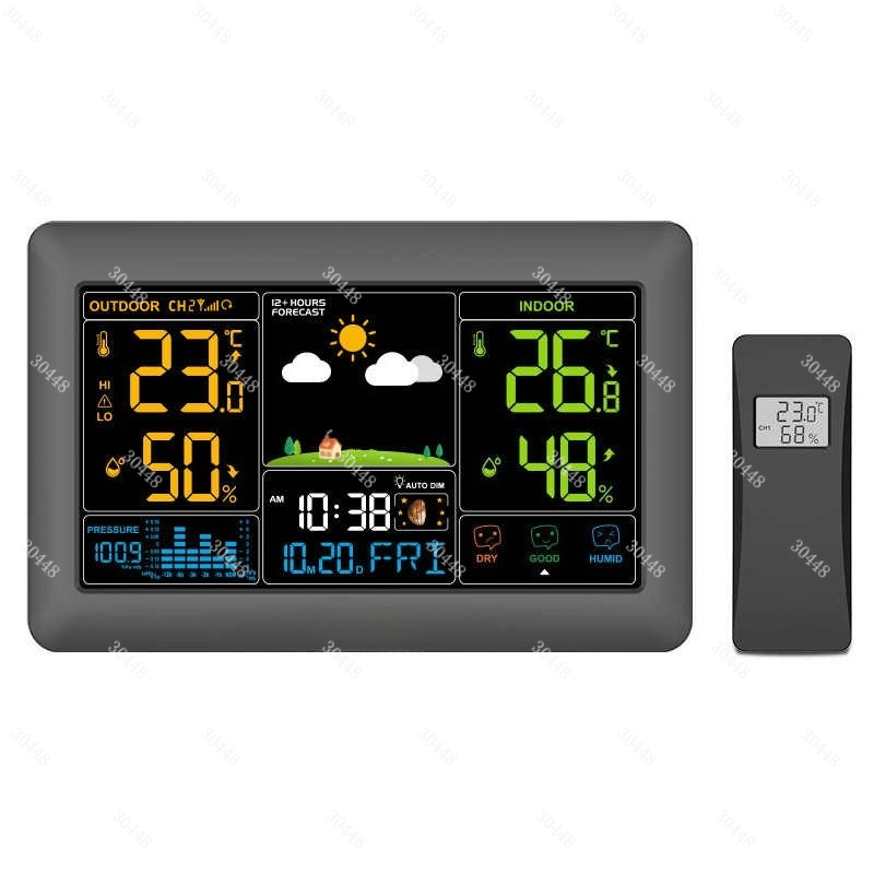 Wireless Weather Station Indoor Outdoor - Large Color Screen Weather Station Wireless