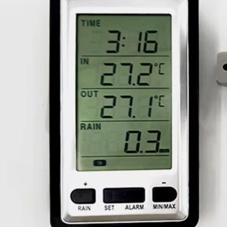 Wireless Weather Station Indoor Outdoor - Digital Wireless Rain Gauge Weather Station
