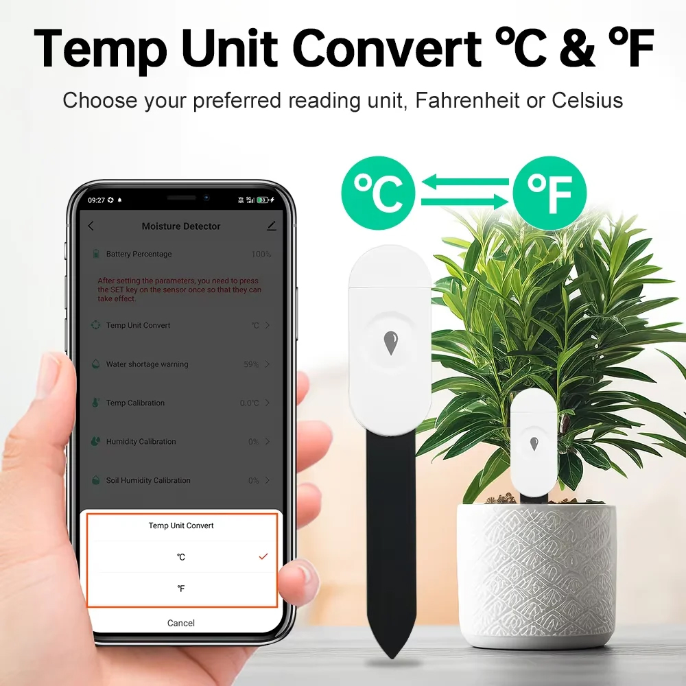 Zigbee Soil Moisture Sensor Hu - огляд і ціна Smart Plant Sensor Soil Moisture Meter