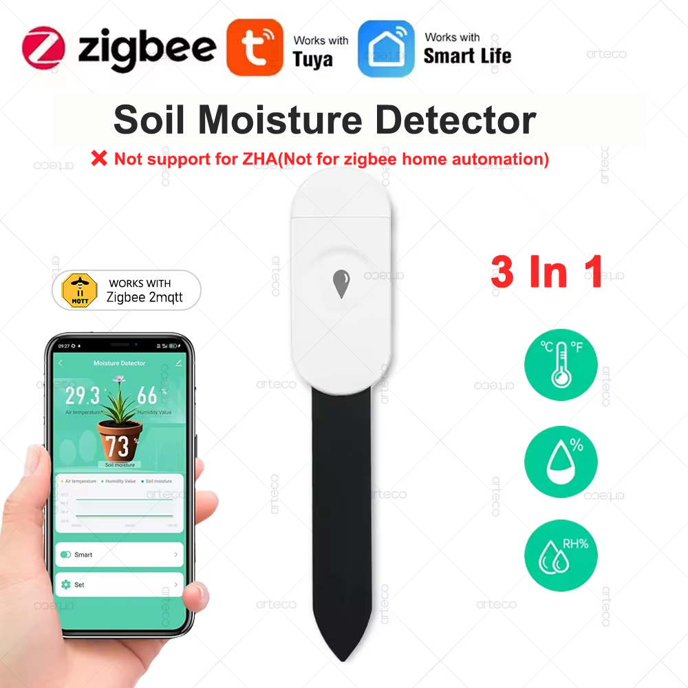 Tuya Zigbee Soil Moisture Sens - огляд і ціна Smart Plant Sensor Soil Moisture Meter