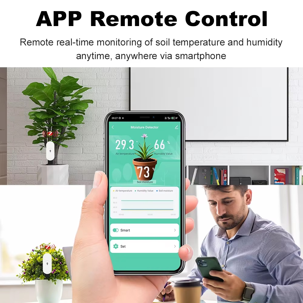 Tuya Zigbee Soil Moisture Sens - огляд і ціна Smart Plant Sensor Soil Moisture Meter