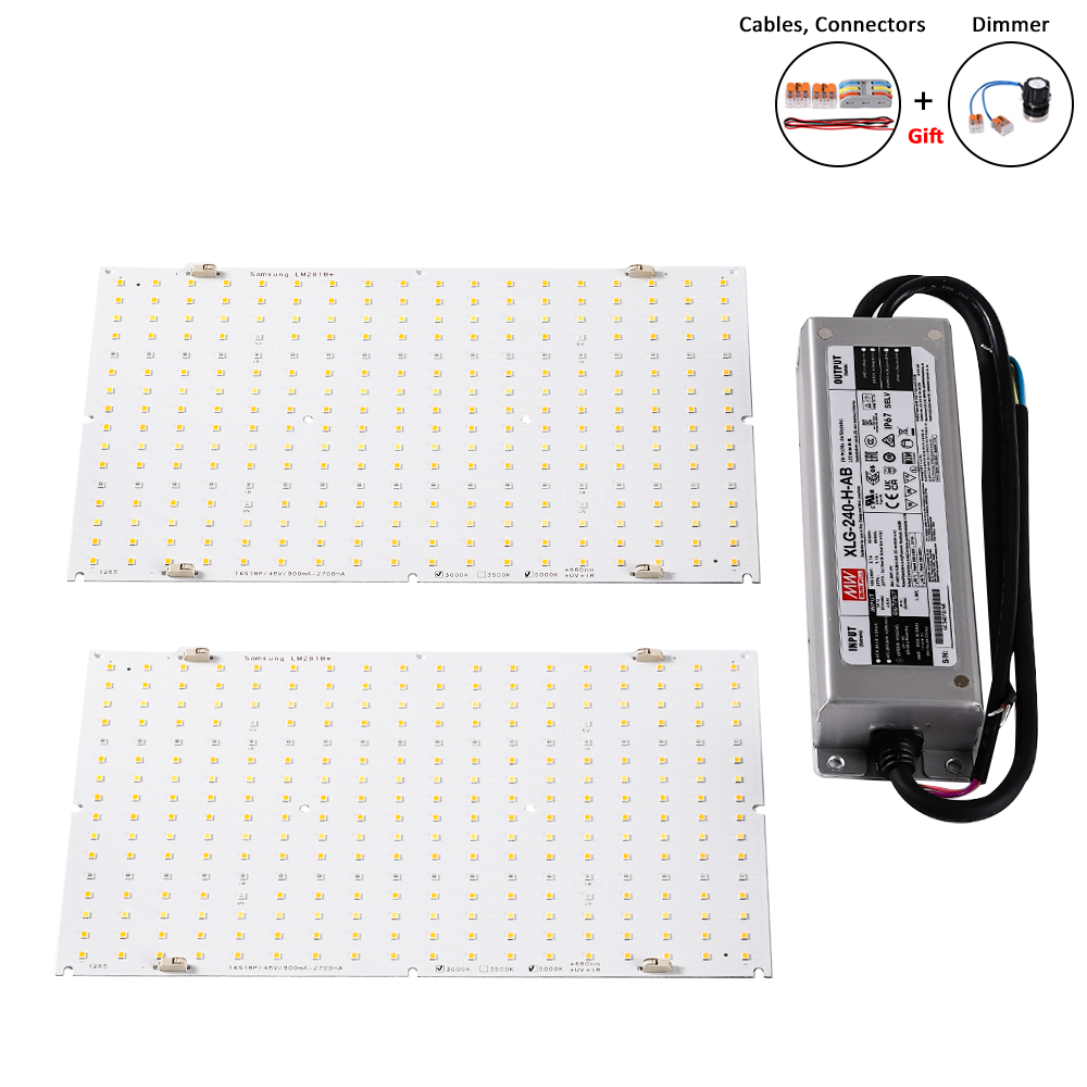 2x 120w QB288 lm281b+ Full Spe - огляд і ціна Plant Grow Light Full Spectrum Clip On