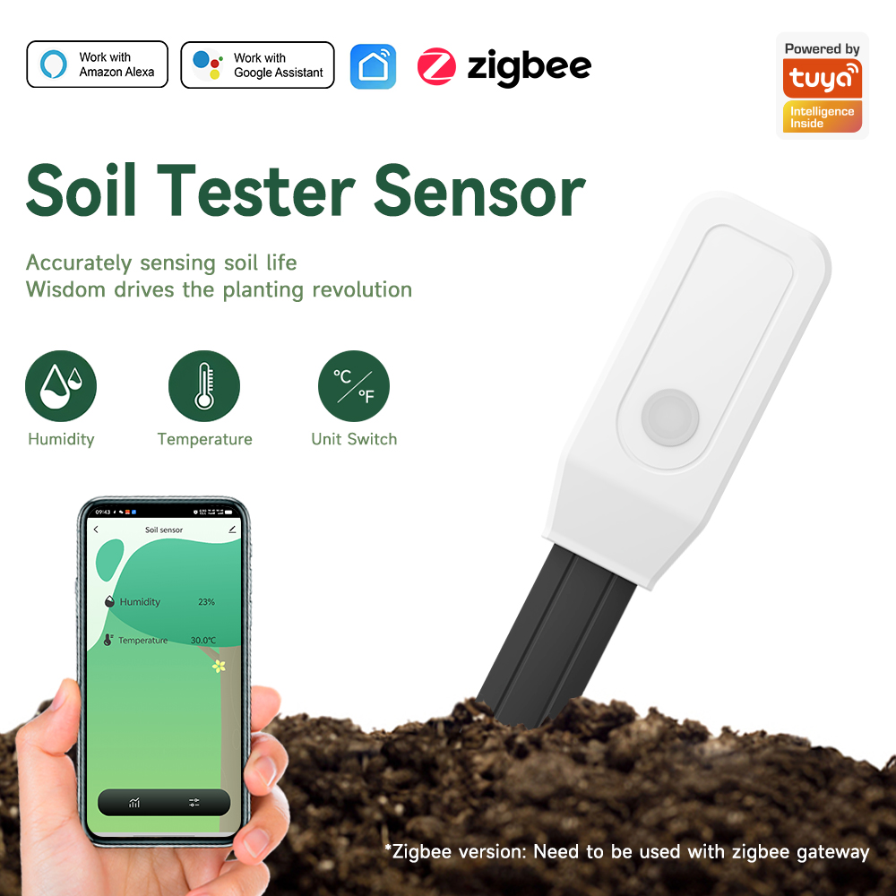 Smart Soil Tester Sensor, Zigb - огляд і ціна Smart Plant Sensor Soil Moisture Meter
