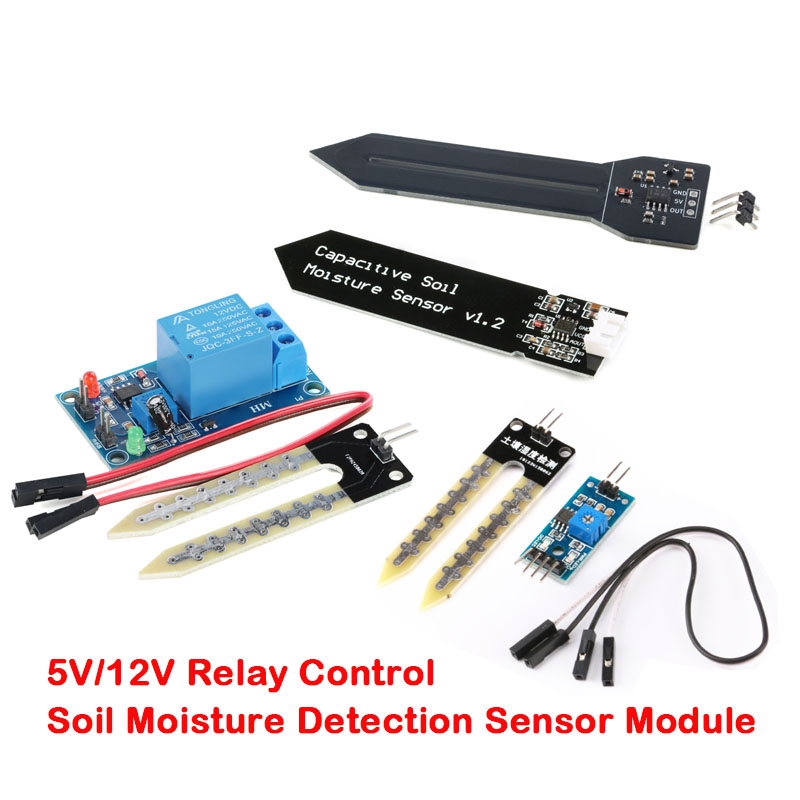 Capacitive Soil Moisture Senso - огляд і ціна Soil Moisture Sensor Relay Module Arduino