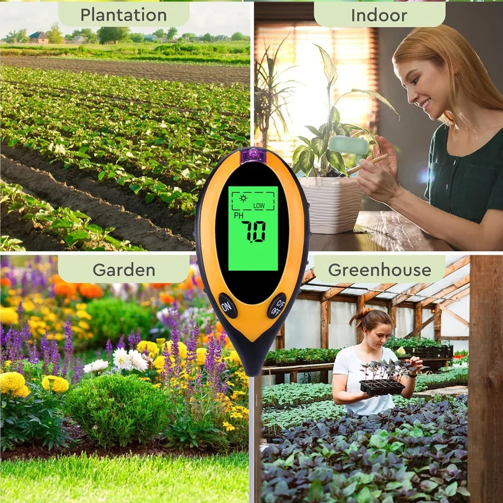 4 in 1 3 in 1 Soil Moisture Me - огляд і ціна Soil Ph Meter 3 In 1 Moisture Sunlight