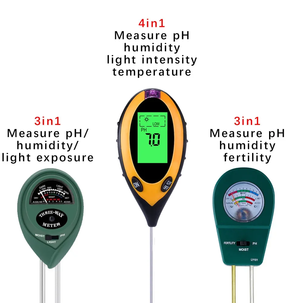 4 in 1 3 in 1 Soil Moisture Me - огляд і ціна Soil Ph Meter 3 In 1 Moisture Sunlight