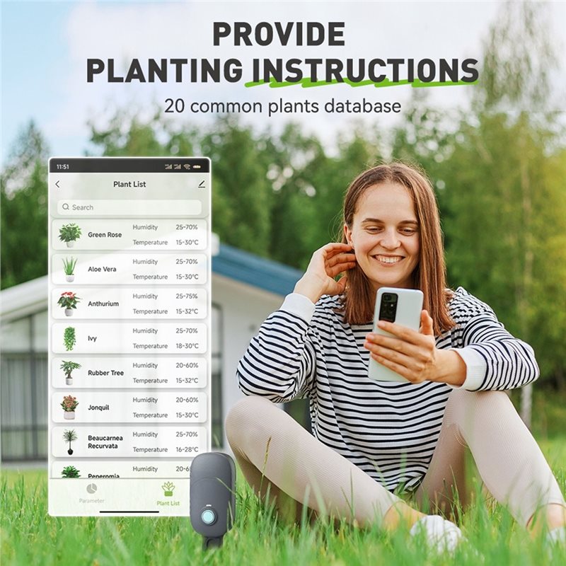 AB46-Smart For Planting, Garde - огляд і ціна Smart Plant Sensor Soil Moisture Meter