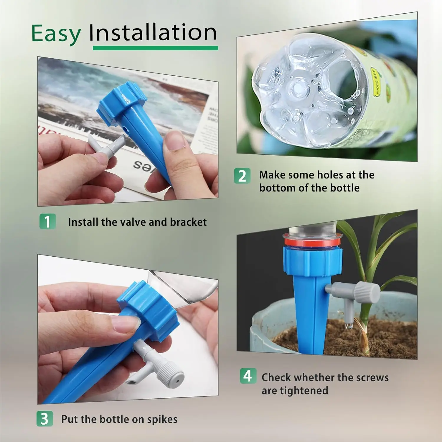 Automatic Drip Irrigation Syst - огляд і ціна Automatic Plant Watering Spikes Drip Kit