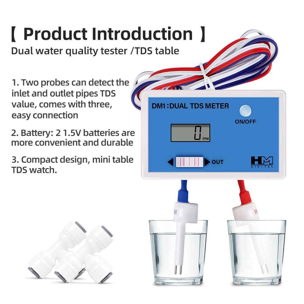 HM Dual Probe Water TDS Meter  - огляд і ціна Hydroponic Ec Tds Conductivity Meter Probe
