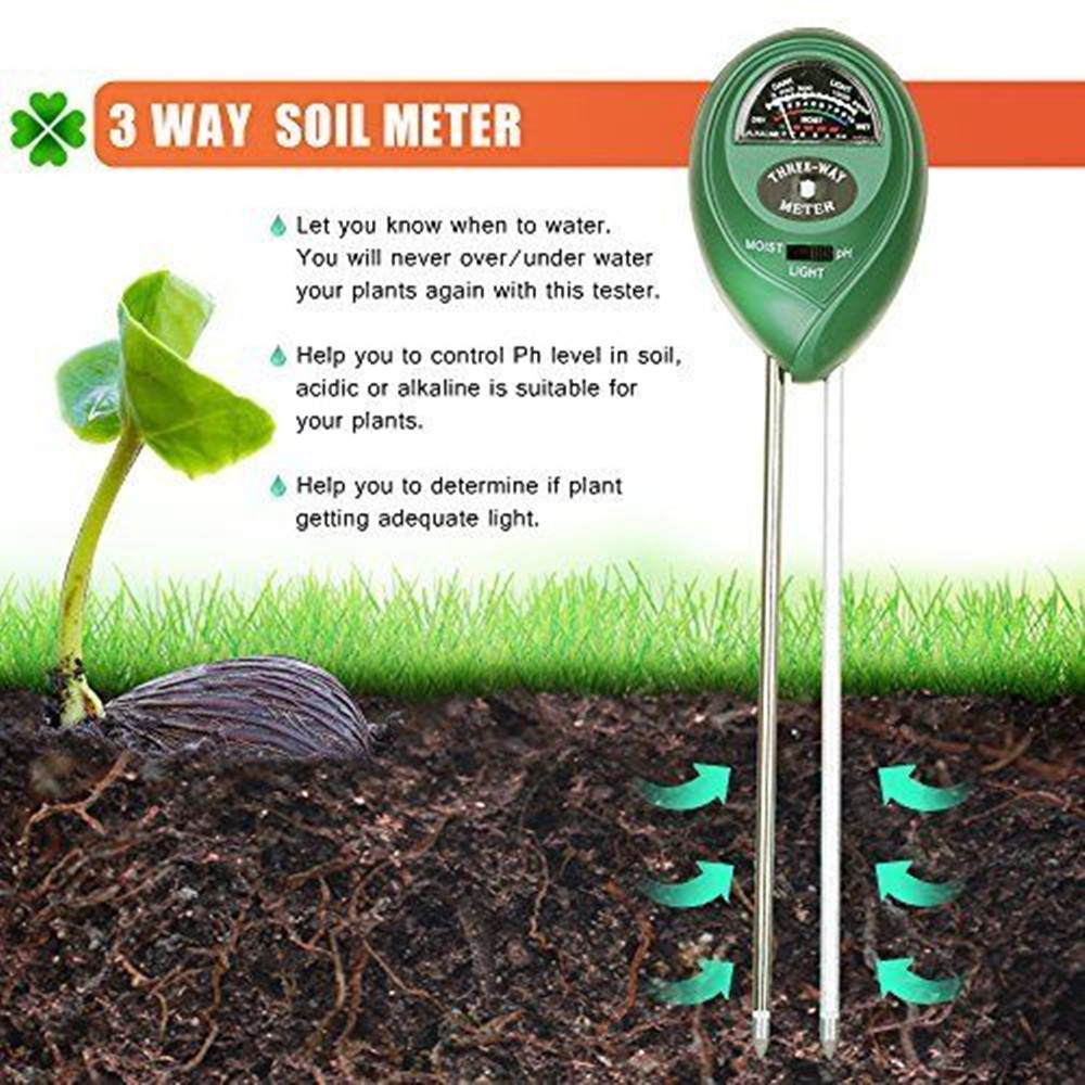 3 in 1 Soil PH Meter Sunlight  - огляд і ціна Soil Ph Meter 3 In 1 Moisture Sunlight