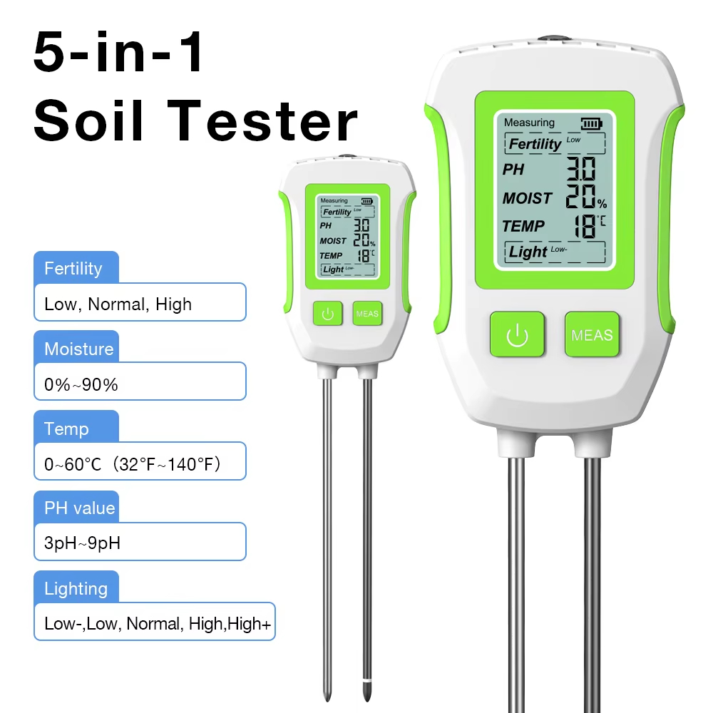 3/5‑in‑1 Multifunctional Soil  - огляд і ціна Soil Ph Meter 3 In 1 Moisture Sunlight