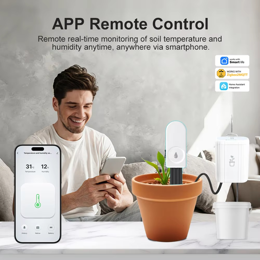 Smart Zigbee 3.0 Plant Soil Mo - огляд і ціна Smart Plant Sensor Soil Moisture Meter