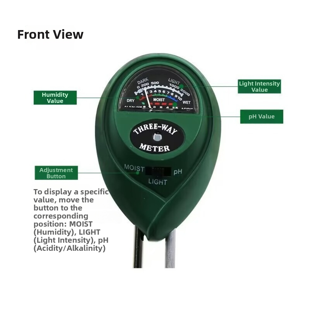 3 in 1 Soil PH Meter Soil Mois - огляд і ціна Soil Ph Meter 3 In 1 Moisture Sunlight