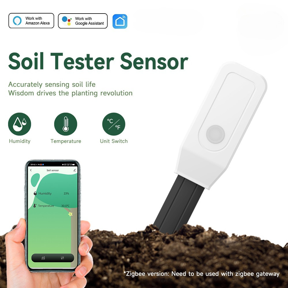 Tuya Smart Soil Moisture & Tem - огляд і ціна Wifi Soil Moisture Sensor Garden App