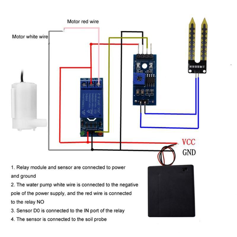 16PCS/set Automatic Irrigation - огляд і ціна Soil Moisture Sensor Relay Module Arduino