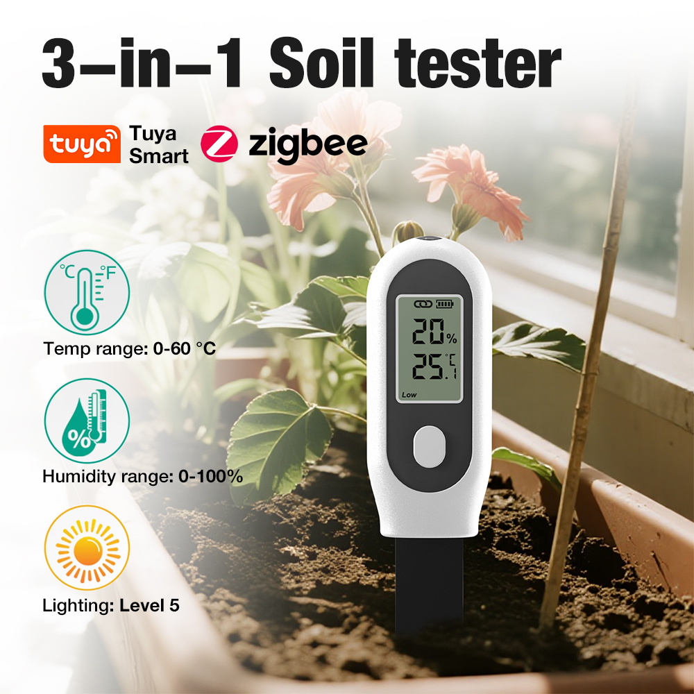 3 in 1 Soil Tester Zigbee Smar - огляд і ціна Tuya Zigbee Soil Moisture Temperature Sensor