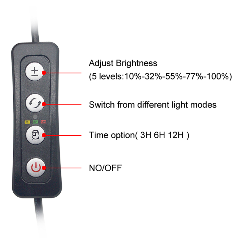 Aquarium LED Light for 16-64CM - огляд і ціна Plant Grow Light Full Spectrum Clip On