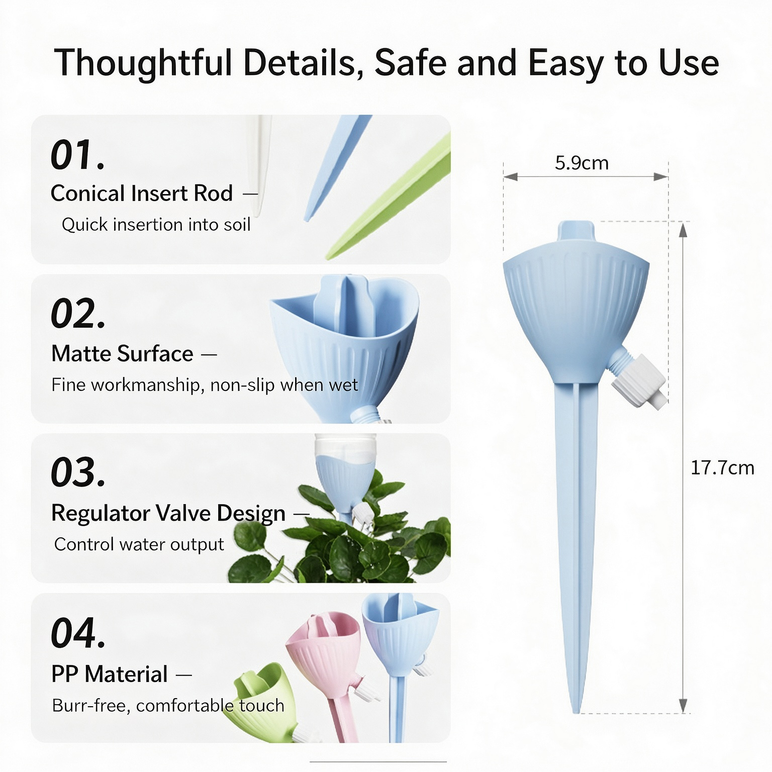 Adjustable Plant Watering Devi - огляд і ціна Automatic Plant Watering Spikes Drip Kit