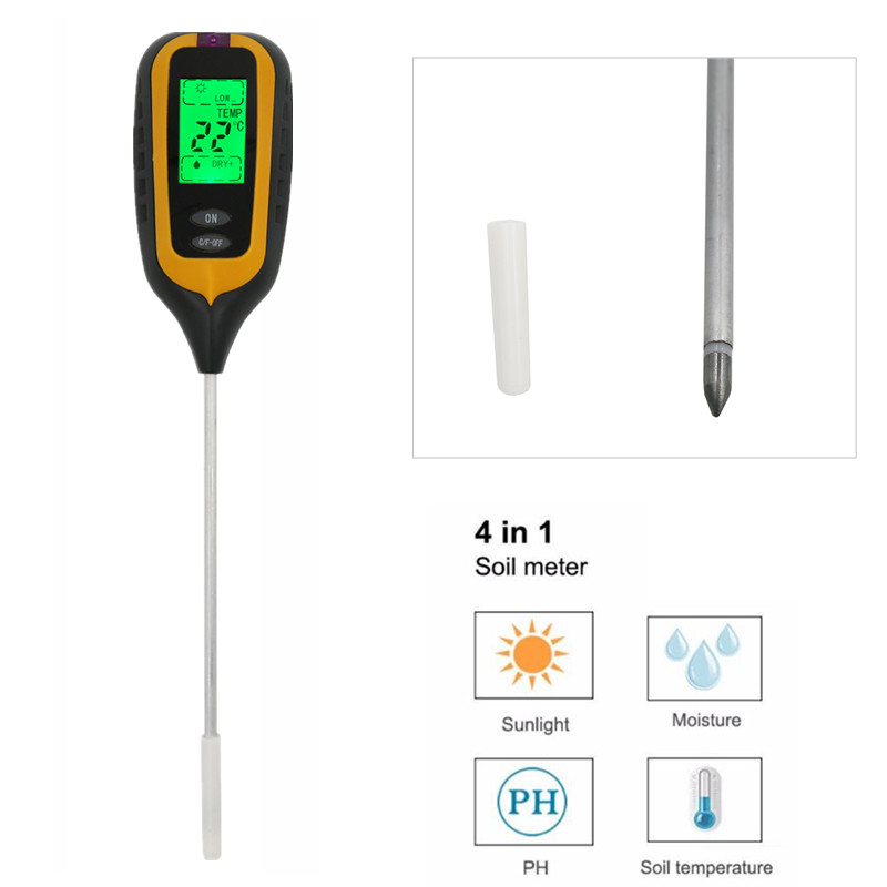 3/4 IN 1 Digital Soil Moisture - огляд і ціна Soil Ph Meter 3 In 1 Moisture Sunlight