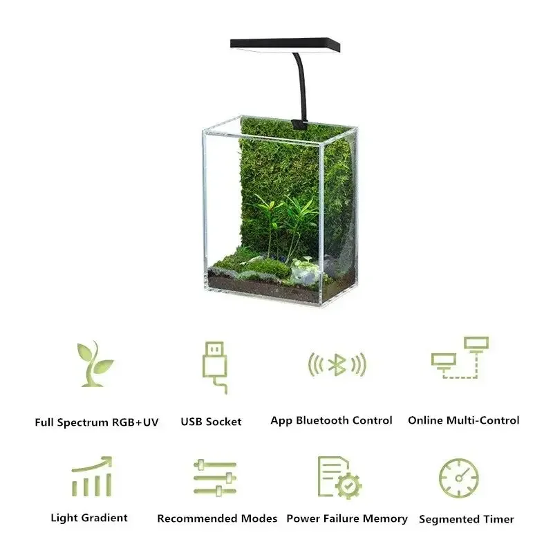 WEEK AQUA Mag Pro USB Nano Aqu - огляд і ціна Plant Grow Light Full Spectrum Clip On