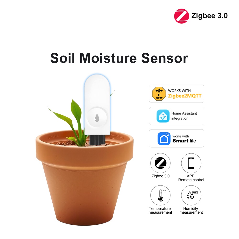 Zigbee3.0 Smart Soil Tester Hu - огляд і ціна Smart Plant Sensor Soil Moisture Meter