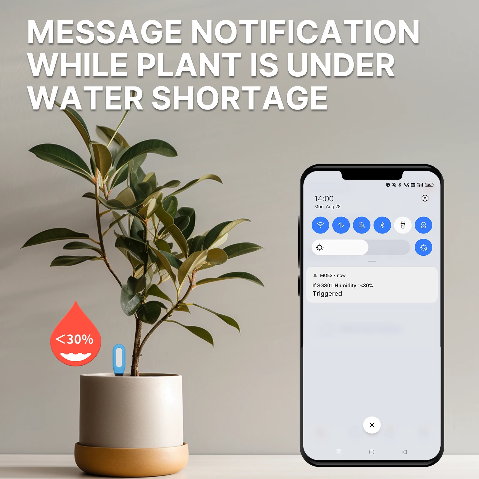 MOES Smart ZigBee Soil Tempera - огляд і ціна Smart Plant Sensor Soil Moisture Meter