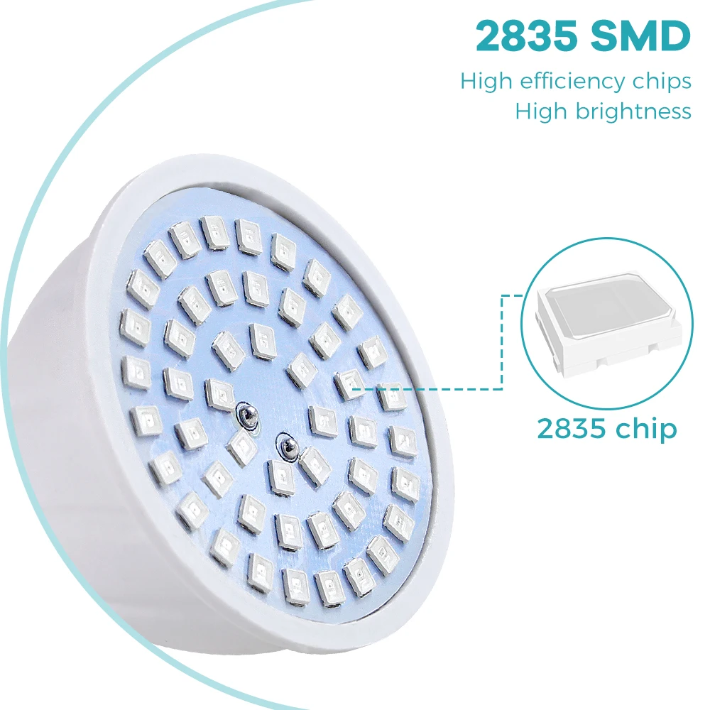 Grow Light E27 Full Spectrum L - огляд і ціна Plant Grow Light Full Spectrum Clip On