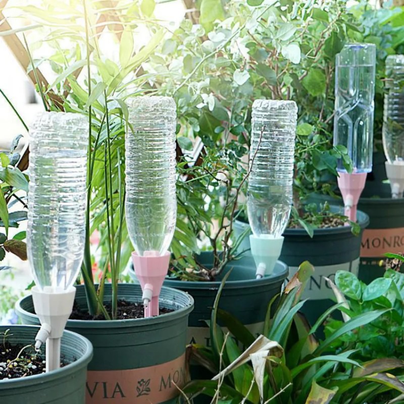 3Pcs Automatic Self Watering S - огляд і ціна Automatic Plant Watering Spikes Drip Kit
