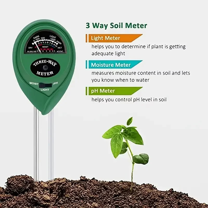 3 In 1 Moisture Sunlight PH Me - огляд і ціна Soil Ph Meter 3 In 1 Moisture Sunlight
