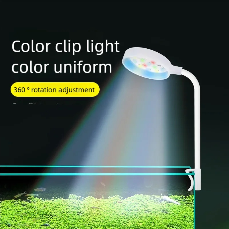 3W LED Clip-On Aquarium Light  - огляд і ціна Plant Grow Light Full Spectrum Clip On