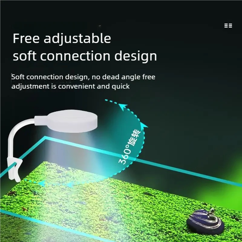 3W LED Clip-On Aquarium Light  - огляд і ціна Plant Grow Light Full Spectrum Clip On