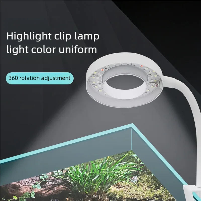 3W LED Clip-On Aquarium Light  - огляд і ціна Plant Grow Light Full Spectrum Clip On