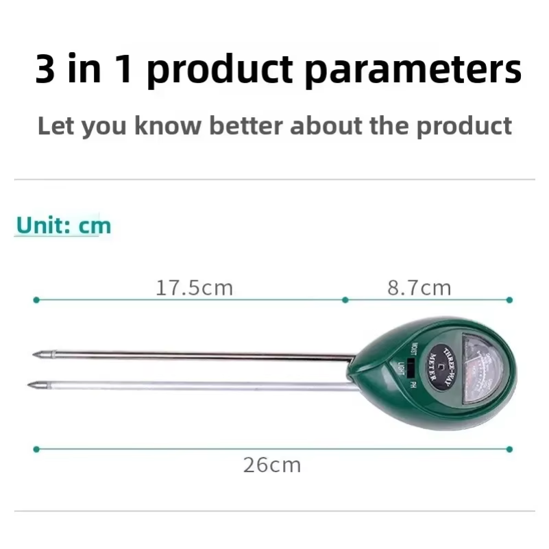3 in 1 Soil PH Meter Sunlight  - огляд і ціна Soil Ph Meter 3 In 1 Moisture Sunlight