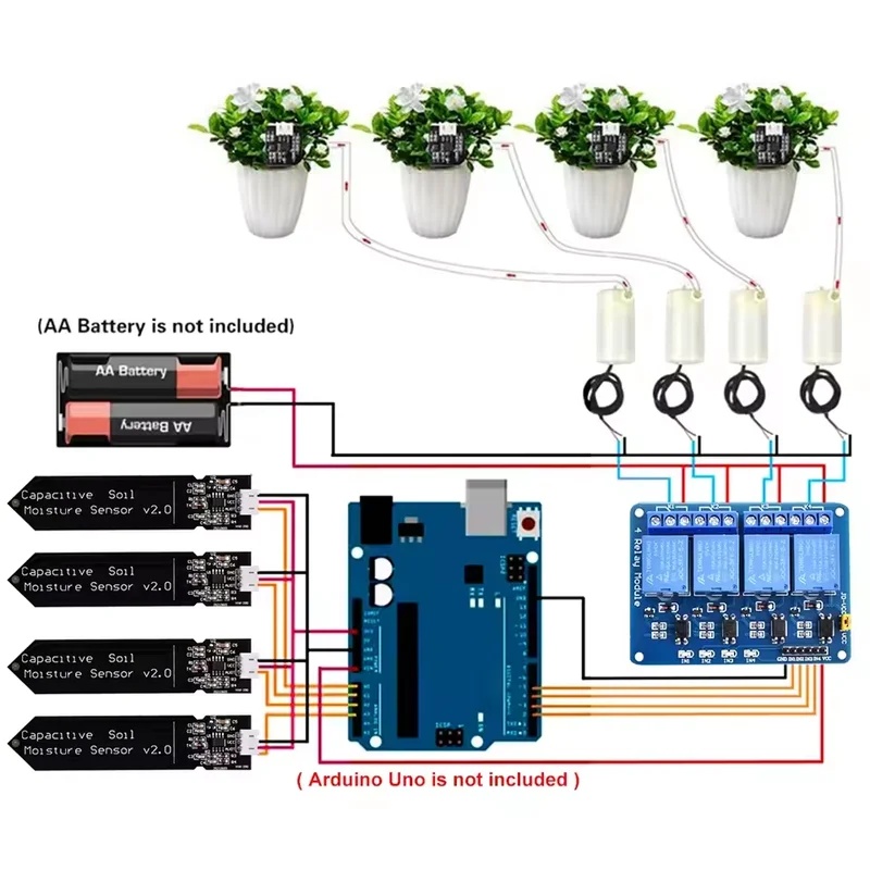 16PCS/set Automatic Irrigation - огляд і ціна Soil Moisture Sensor Relay Module Arduino