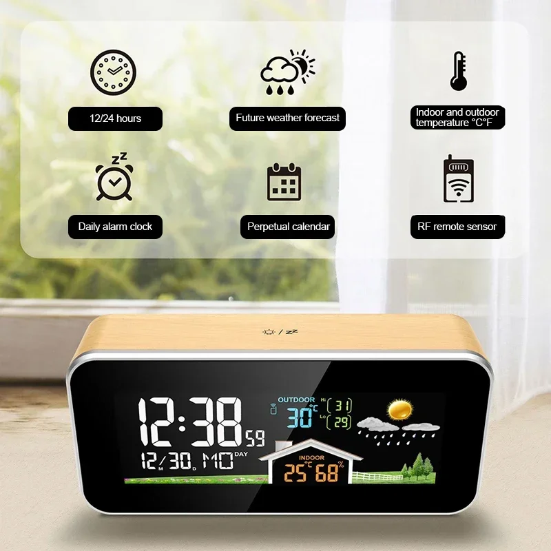 Wooden Wireless Weather Statio - огляд і ціна Wireless Weather Station Indoor Outdoor