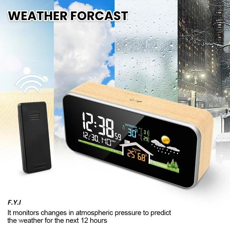 Wooden Wireless Weather Statio - огляд і ціна Wireless Weather Station Indoor Outdoor