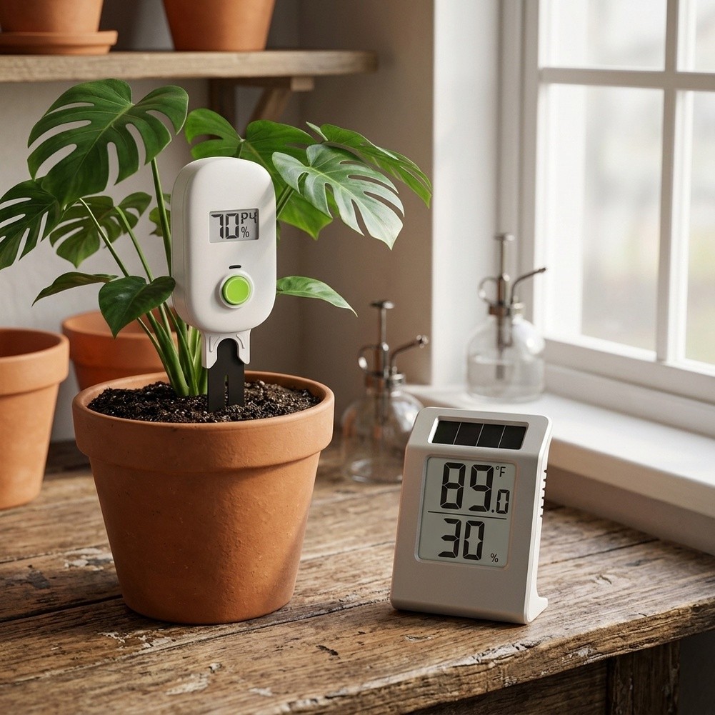 Light Driven For Thermo Hygrom - огляд і ціна Smart Plant Sensor Soil Moisture Meter