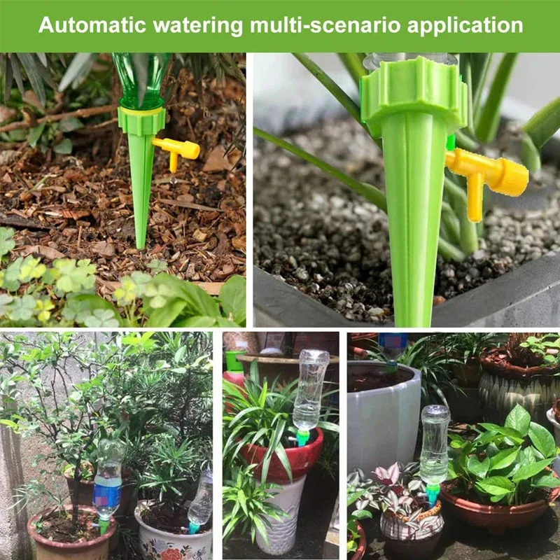 32/64pcs Auto Adjustable Drip  - огляд і ціна Automatic Plant Watering Spikes Drip Kit
